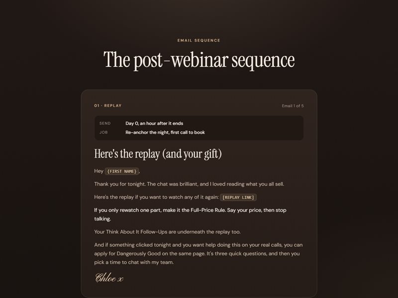 Post-webinar preview